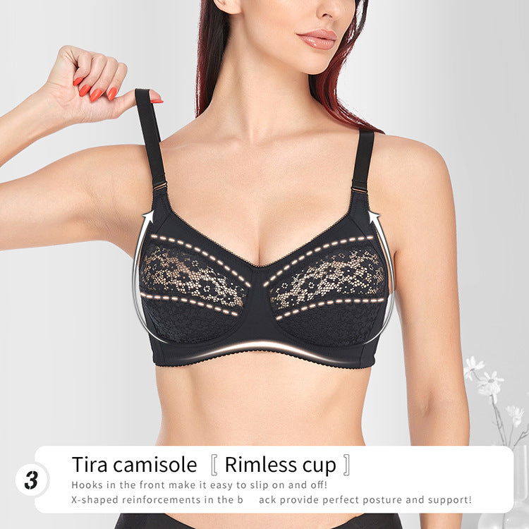 Comfortable Adjustable Plus Size Wireless Bra - WOOLX