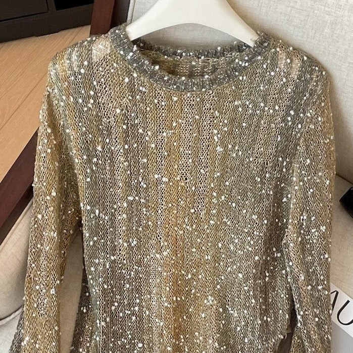 Gorgeous Round Neck Long Sleeve Top