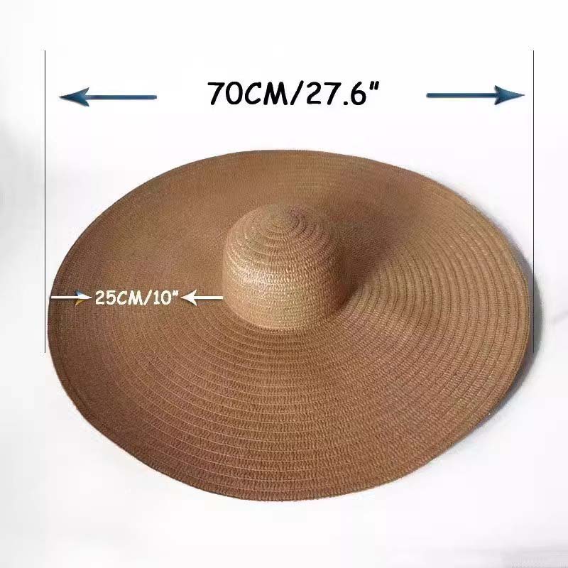 Seaside Beach Sun Hat Oversized Straw Hat - WOOLX