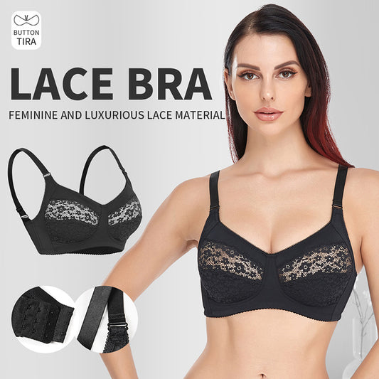 Comfortable Adjustable Plus Size Wireless Bra - WOOLX