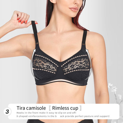 Comfortable Adjustable Plus Size Wireless Bra - WOOLX