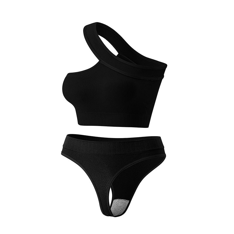 No steel ring gathered yoga clothing sports anti-light underwear women's comfortable shockproof bra fitness beauty vest set - WOOLX