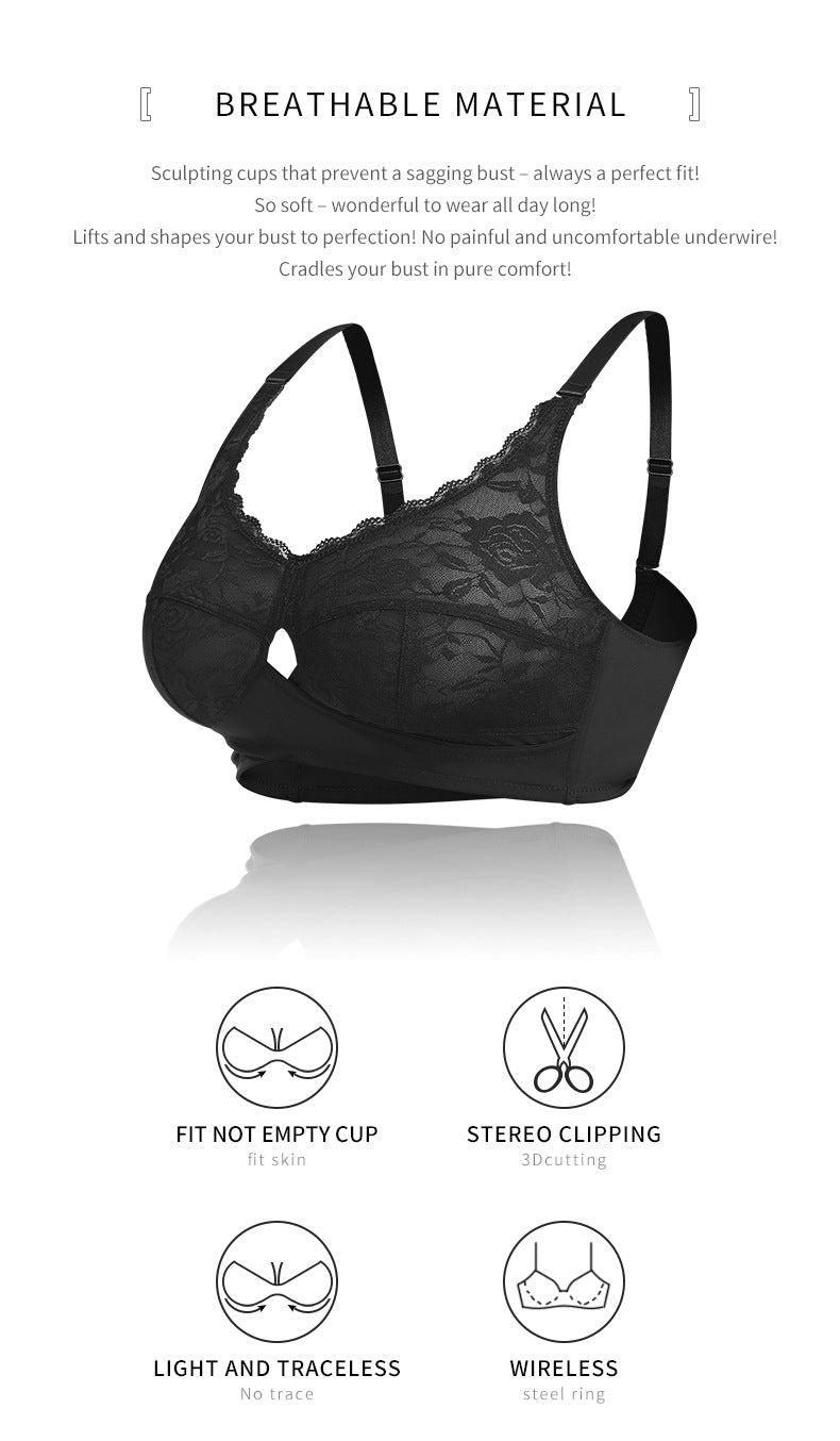 Thin no steel ring lace underwear - WOOLX
