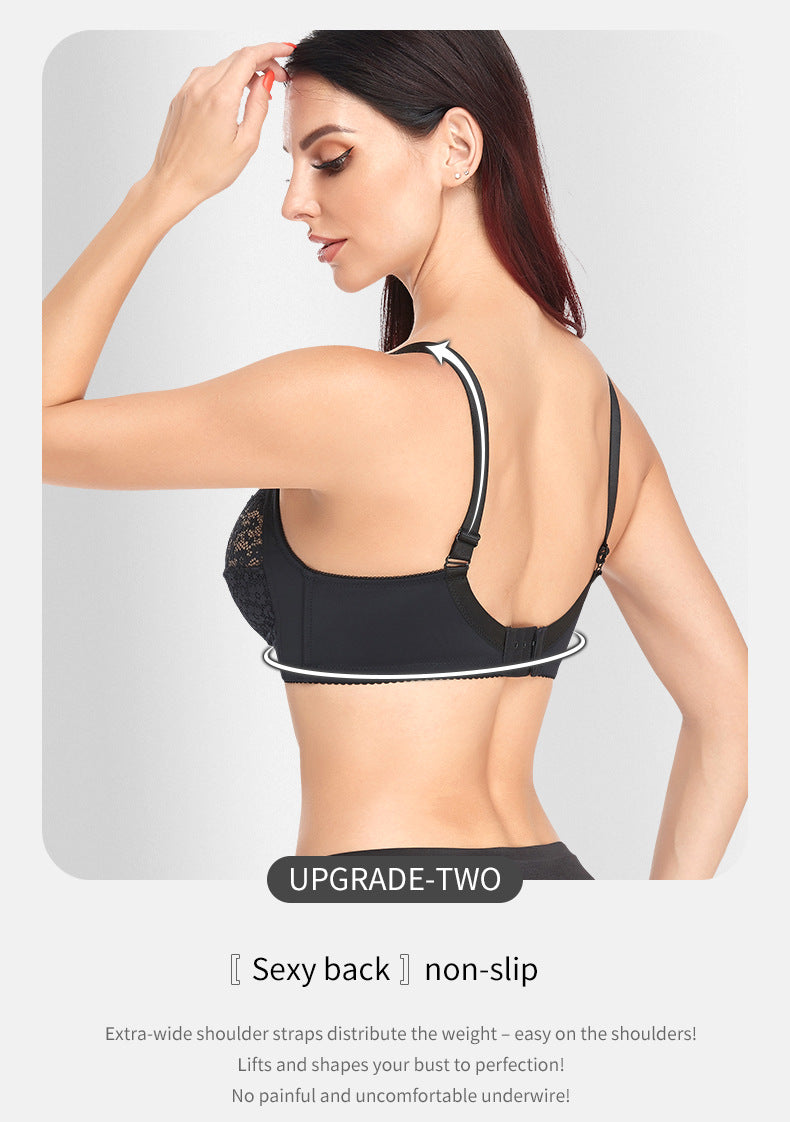 Comfortable Adjustable Plus Size Wireless Bra - WOOLX