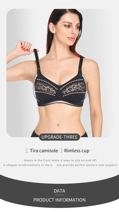 Comfortable Adjustable Plus Size Wireless Bra - WOOLX