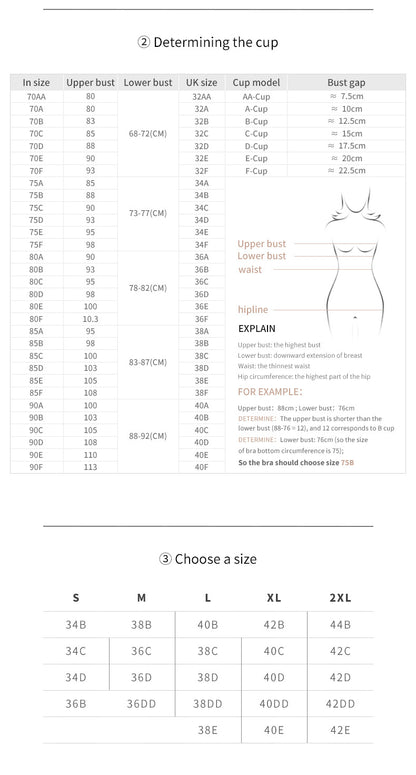 Comfortable Adjustable Plus Size Wireless Bra - WOOLX
