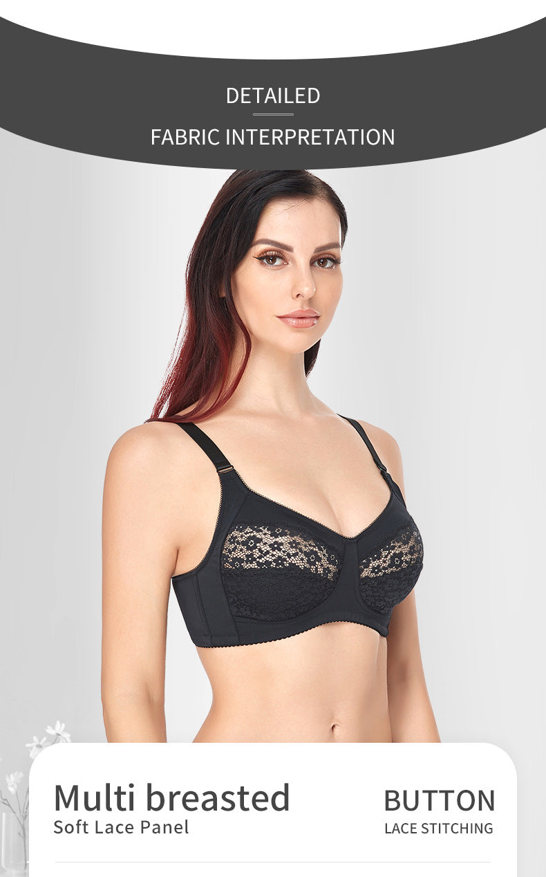 Comfortable Adjustable Plus Size Wireless Bra - WOOLX