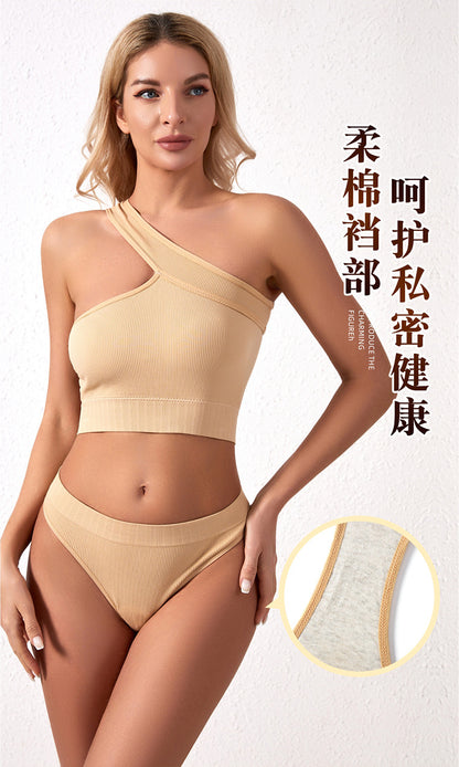 No steel ring gathered yoga clothing sports anti-light underwear women's comfortable shockproof bra fitness beauty vest set - WOOLX