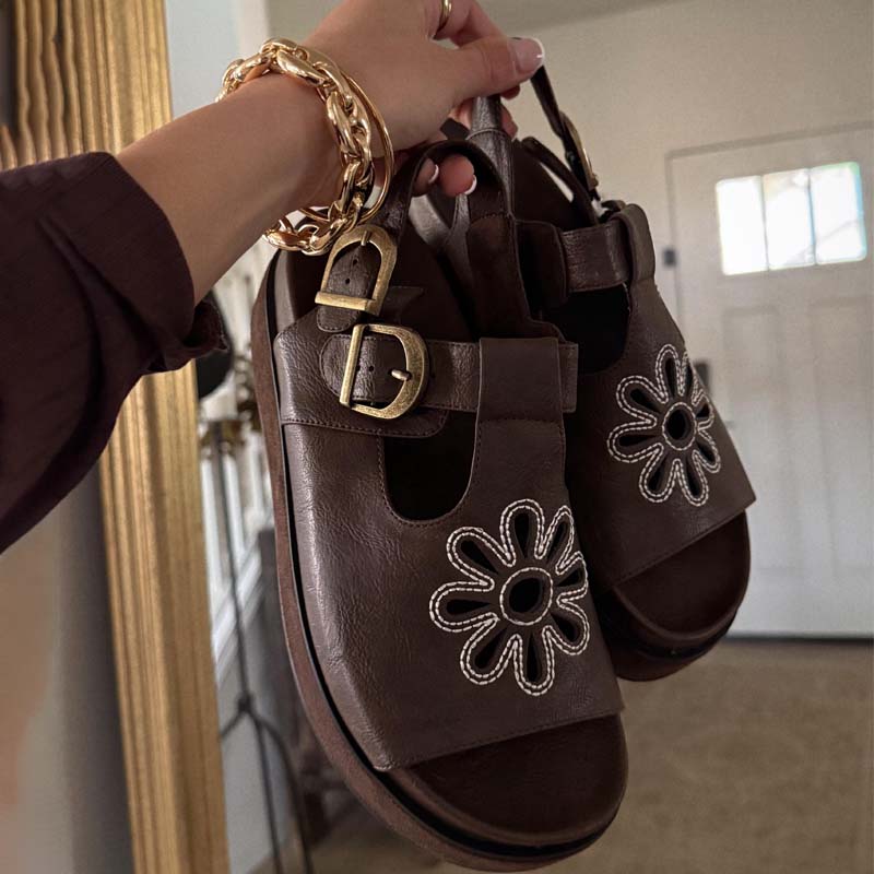 Fashion Embroidered Beach Shoes Sandals - WOOLX