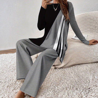 Colorblock Stripe Casual Wear Suit - WOOLX