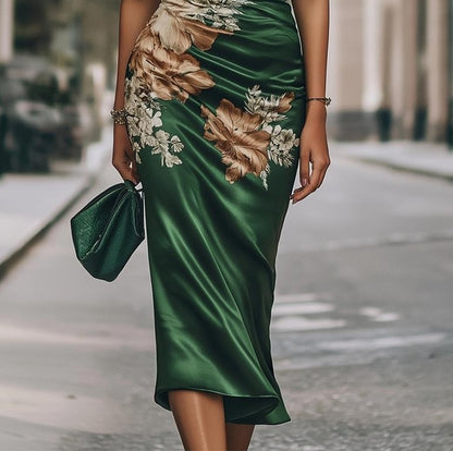 Gorgeous Short Sleeve V-Neck Midi Dress - WOOLX