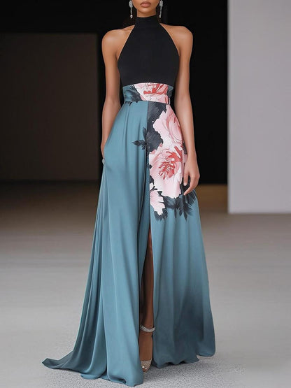 Sexy Halter Sleeveless Maxi Dress