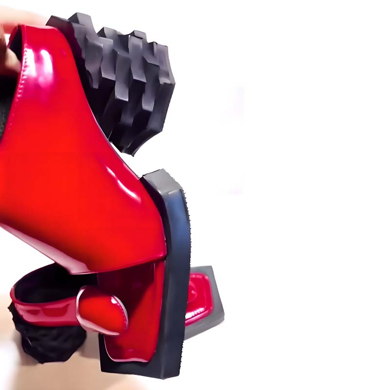 Fashion Chunky Square-toe Heels - WOOLX