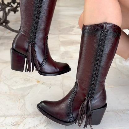 Tassel Western Cowboy Boots - WOOLX