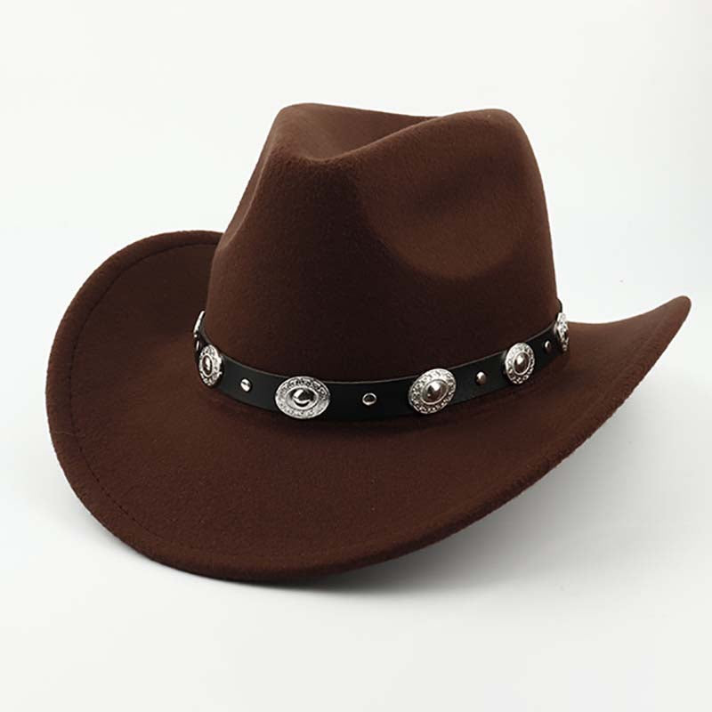 Detachable Belt Buckle Cowboy Cowgirl Hat - WOOLX