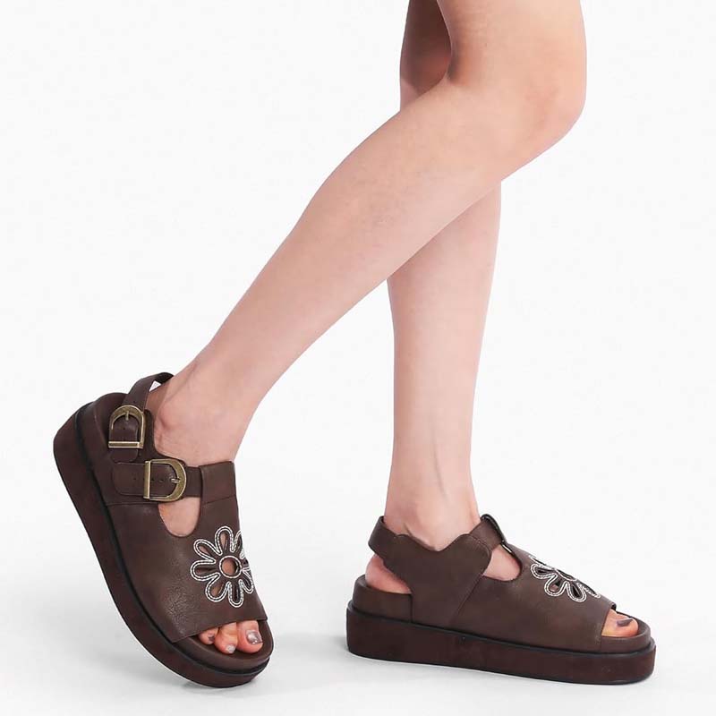 Fashion Embroidered Beach Shoes Sandals - WOOLX