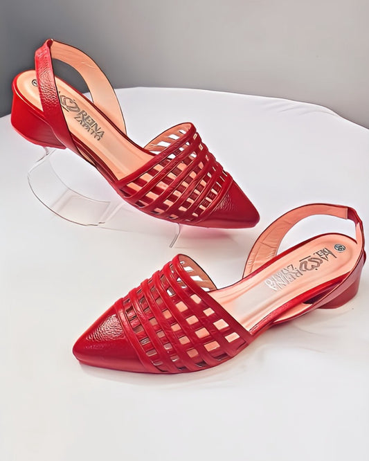 Red mesh high heels - WOOLX